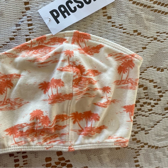 Pacsun Kirra • Tropical Print Bandeau Top - Picture 3 of 8